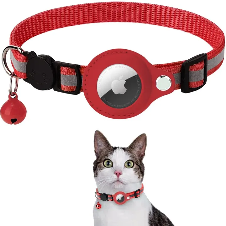 Onetify Reflective Airtag Case Collar for Pets - Safety & Style