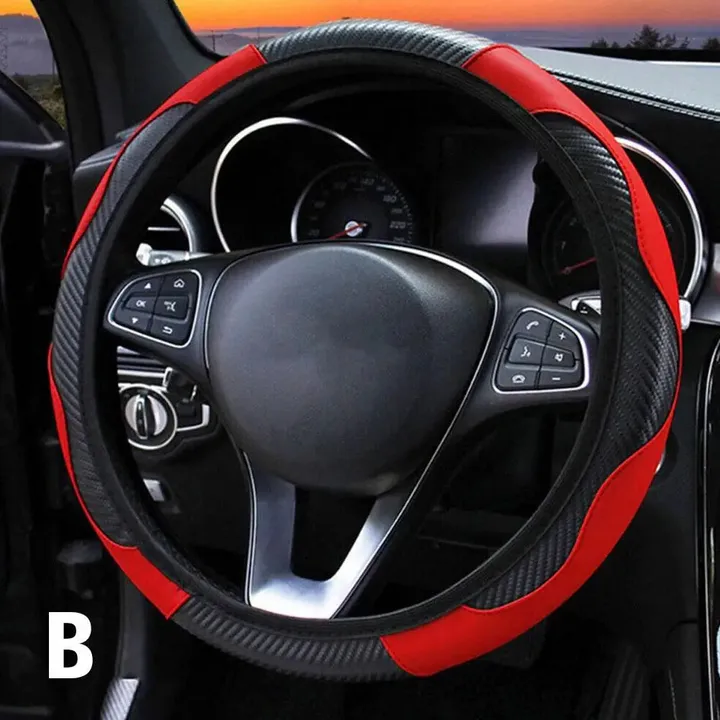 Onetify 15" Vegan Leather Steering Wheel Cover - Eco-Friendly Comfort