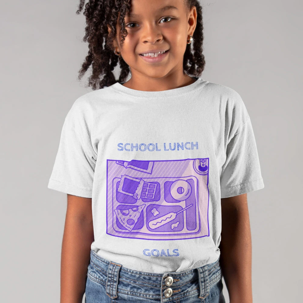 Onetify Kids Girls School Lunch T-Shirt
