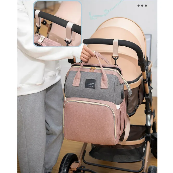 Onetify Multi-Use Diaper Bag with Travel Bed & Toy Mode