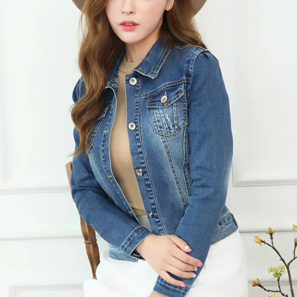Onetify Stylish Women's Cropped Denim Jacket for Summer Fashion