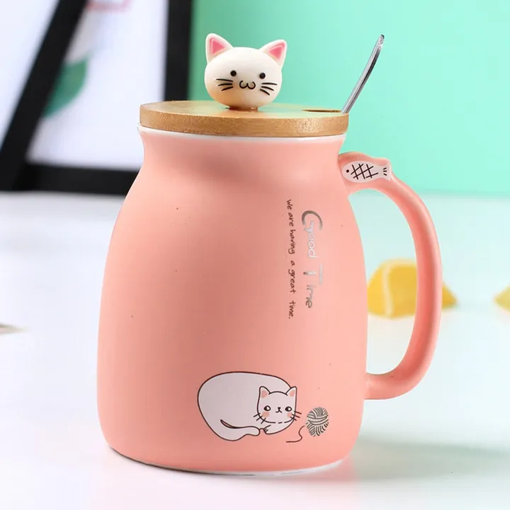 Onetify Adorable Cat Cartoon Ceramic Coffee Mug