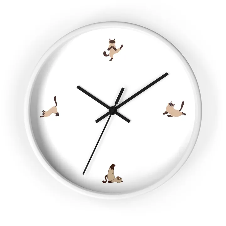 Onetify Cat Doing Yoga Wall Clock - Unique Home Decor