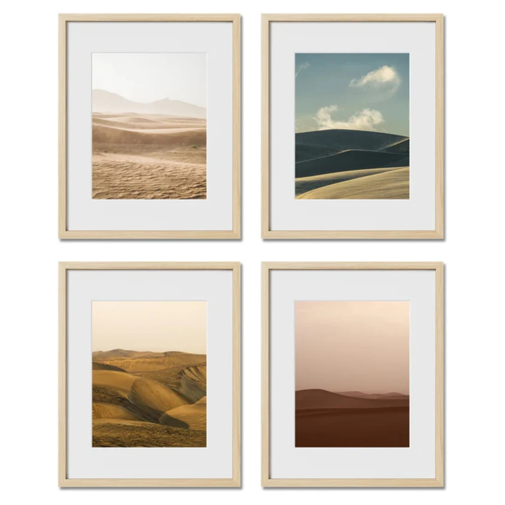 Haus and Hues Set Of 4 Gallery Frames - With Matting - Frames Only, No Printing