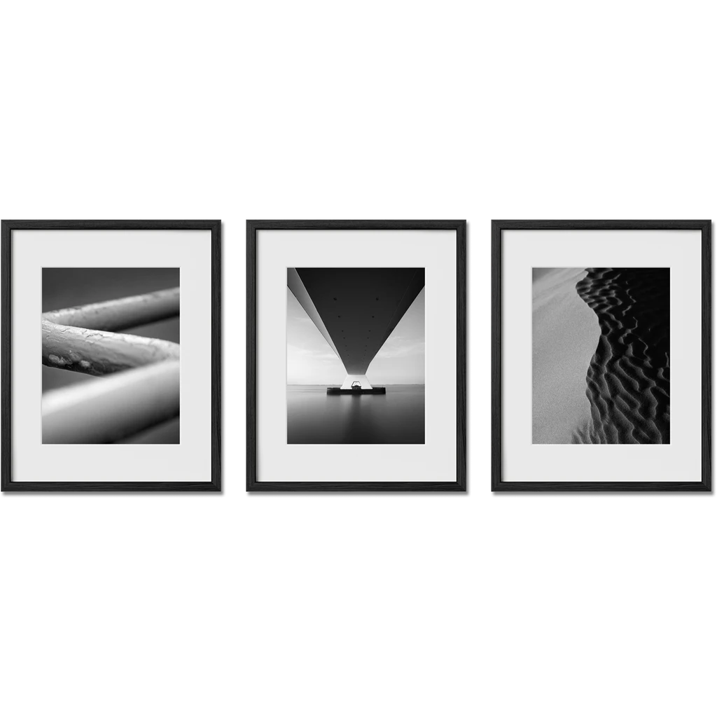 Haus and Hues Set Of 3 Gallery Frames - With Matting - Frames Only, No Printing
