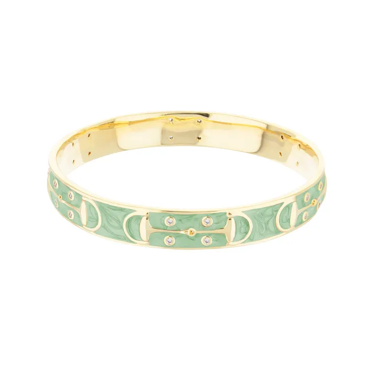 Lauren G Adams 18K Gold Polished Blue Enamel Stackable Bangle