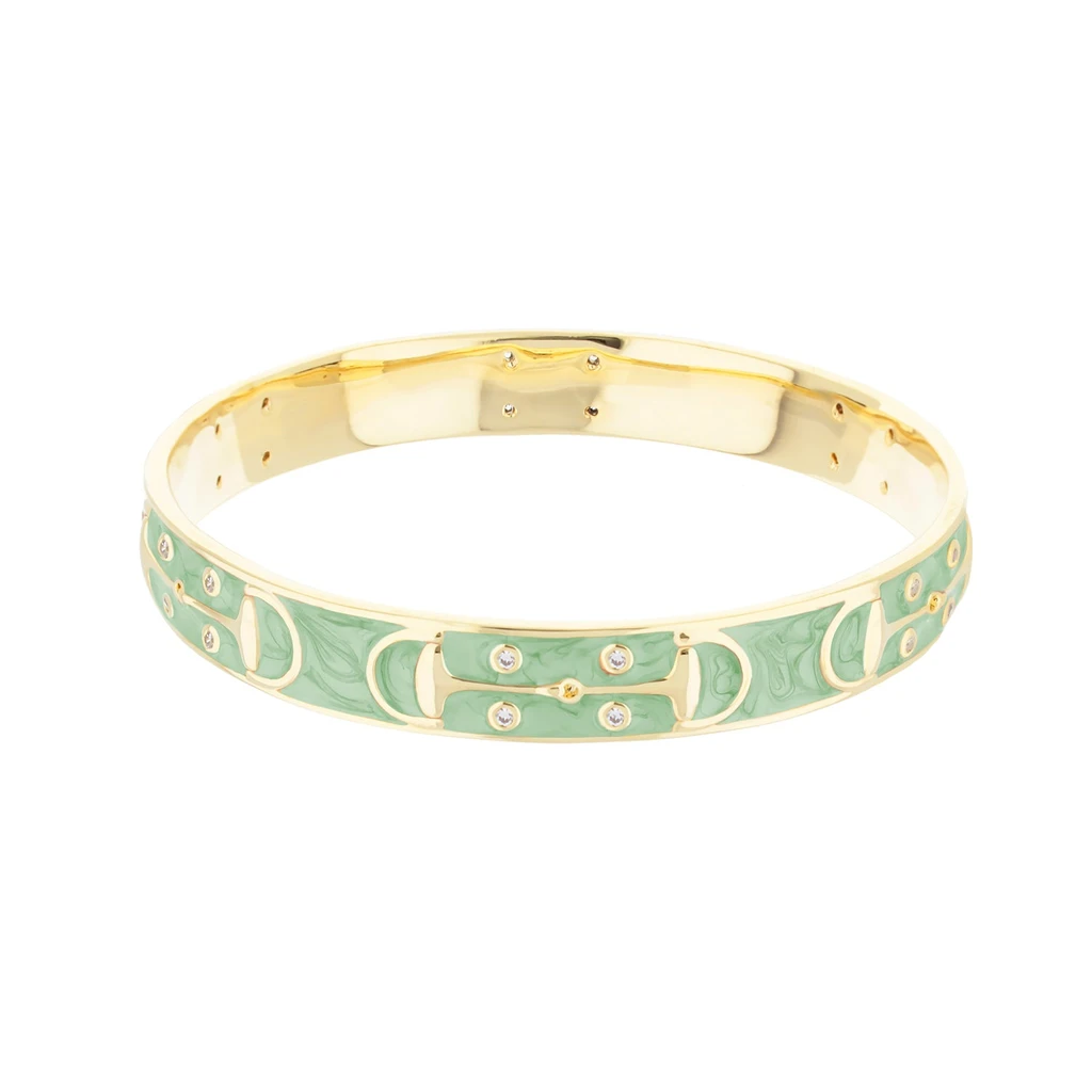 Lauren G Adams 18K Gold Polished Blue Enamel Stackable Bangle