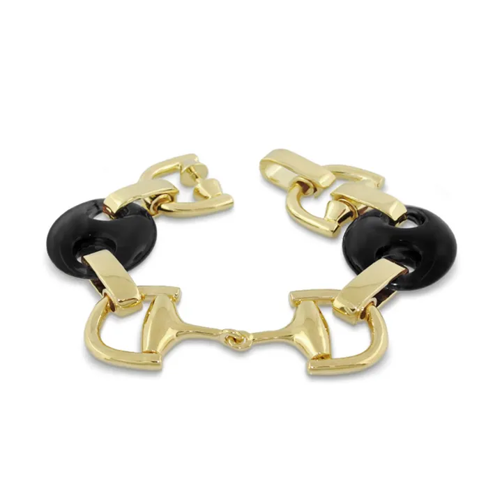 Lauren G Adams 18K Gold Plated Summer Link Saddle Bracelet