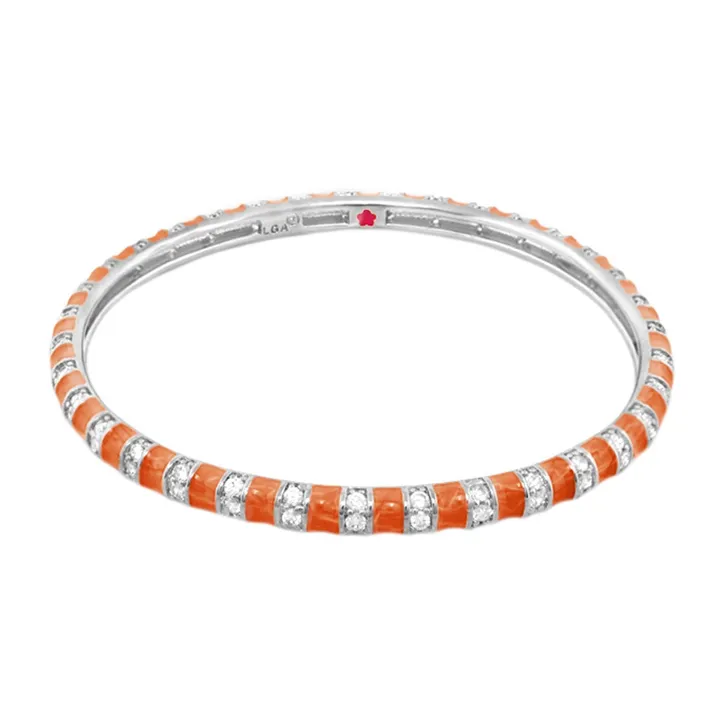 Lauren G Adams Stripe Tease Stackable Bangle with Crystals