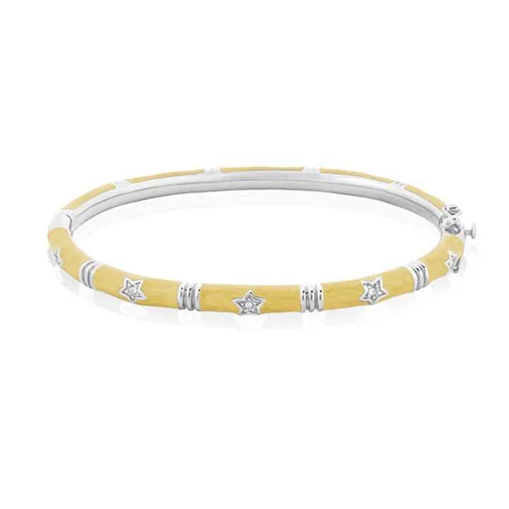 Lauren G Adams Stars of Night Bangle with Crystal Accents