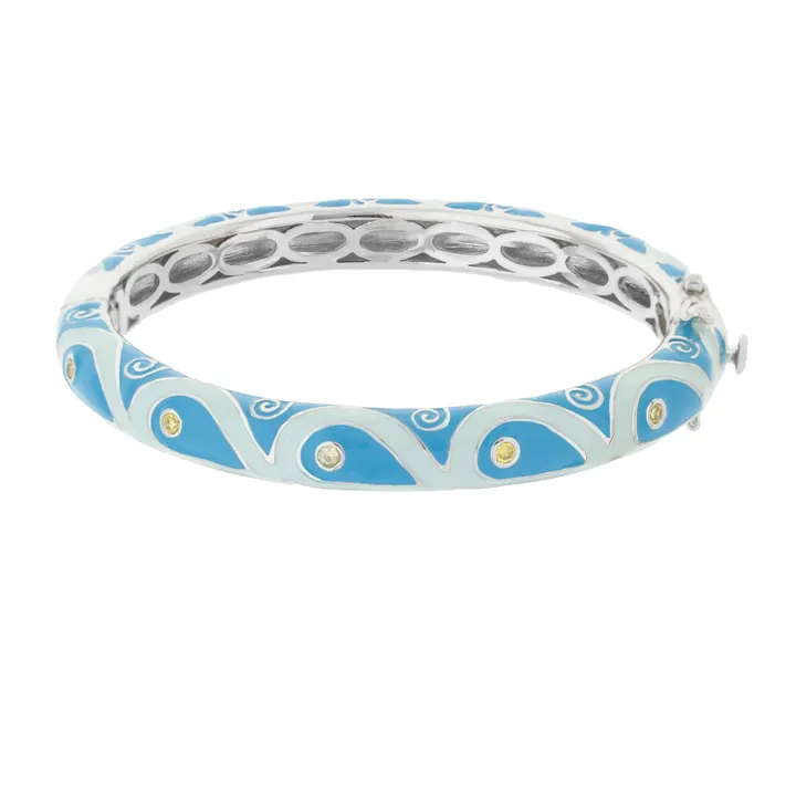 Lauren G Adams Tear Drop Bangle with Rhodium Plating