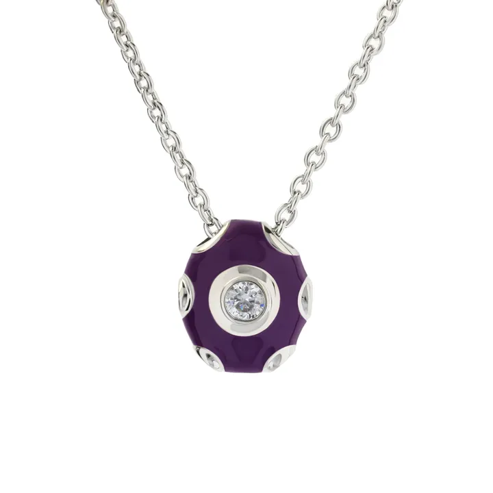 Lauren G Adams Tiny Dots Pendant Necklace with Purple Enamel