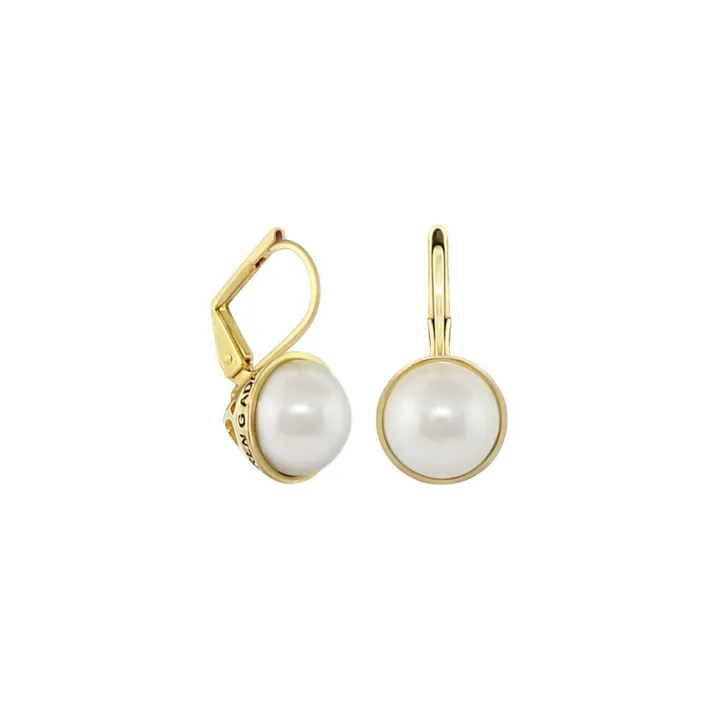 Lauren G Adams Elegant 18k Gold Plated Mother of Pearl Drop Earrings