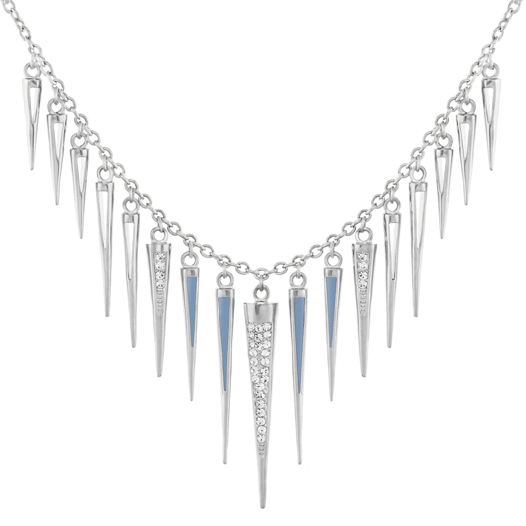 Lauren G Adams Utopia Edgy Adjustable Necklace with Blue Enamel