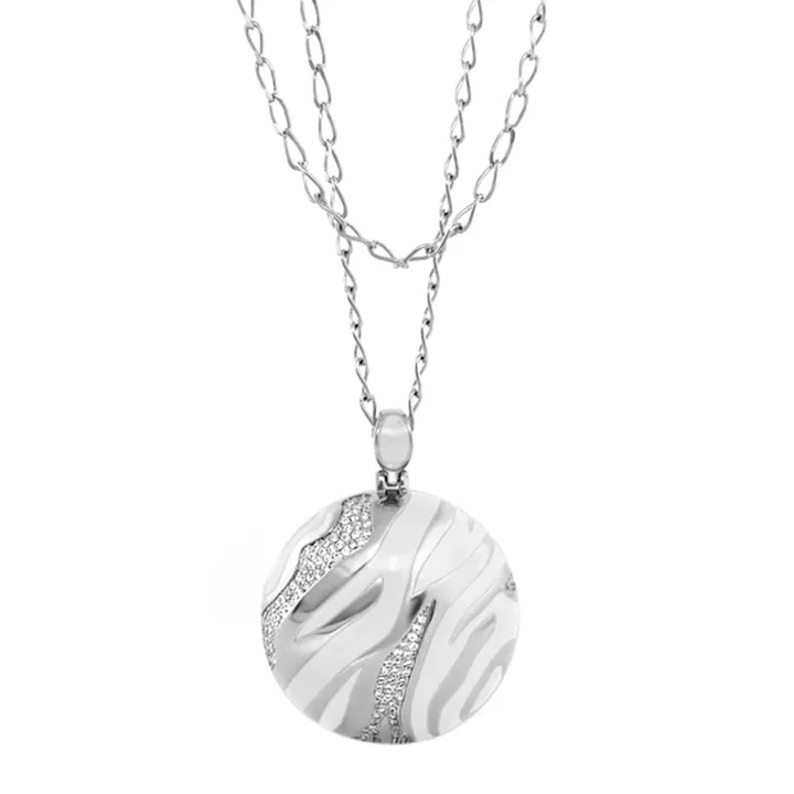 Lauren G Adams Wild Child Necklace with Rhodium Plating and Cubic Zirconia