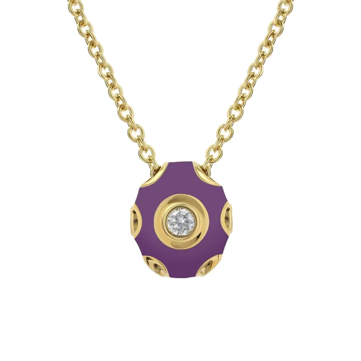 Lauren G Adams Tiny Dots Gold Plated Necklace with Enamel & Zirconia