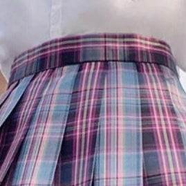 Onetify Girls Anime Theme Checkered Skirt