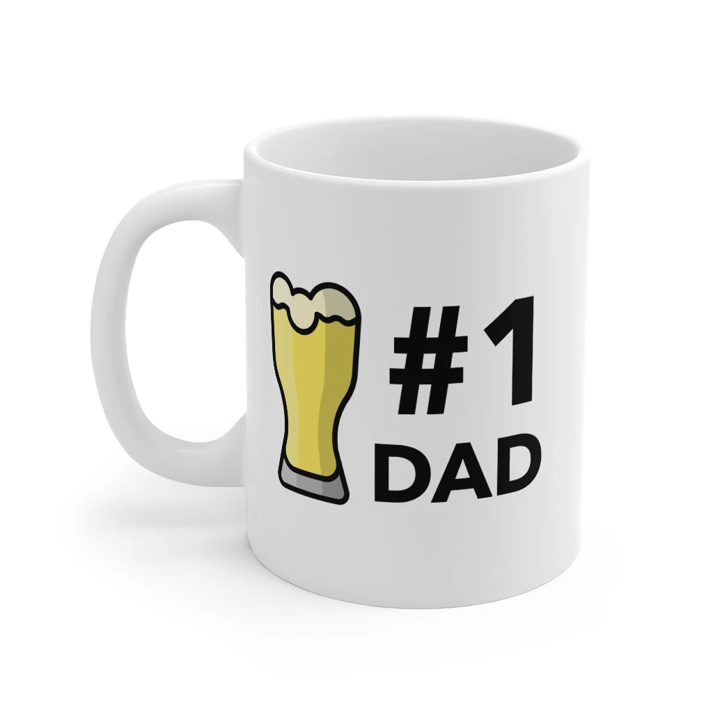 Onetify #1 Dad Beer Coffee Mug - Perfect for Coffee & Tea