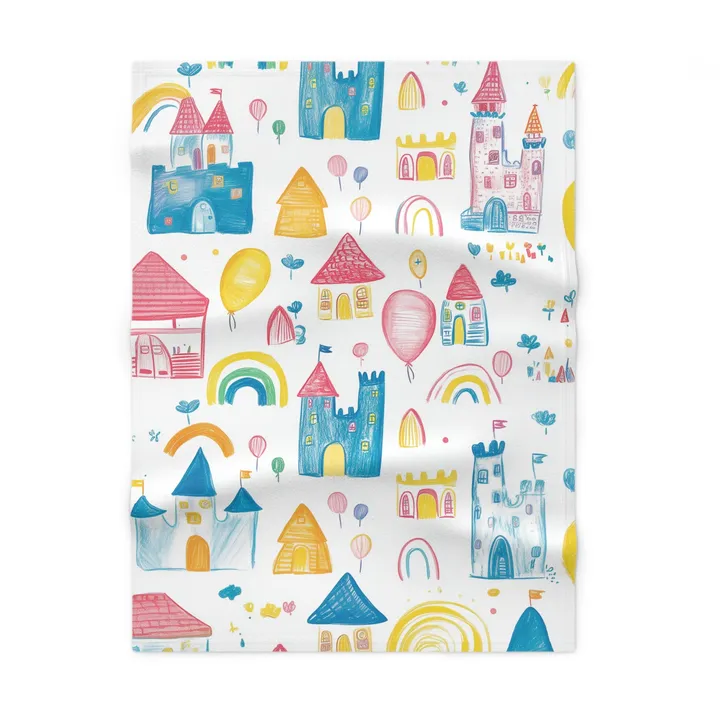 Onetify Crayon Castle's Soft Fleece Baby Blanket