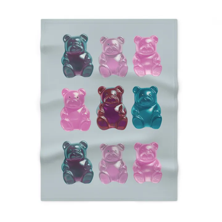 Onetify Gummy Bear Soft Fleece Baby Blanket