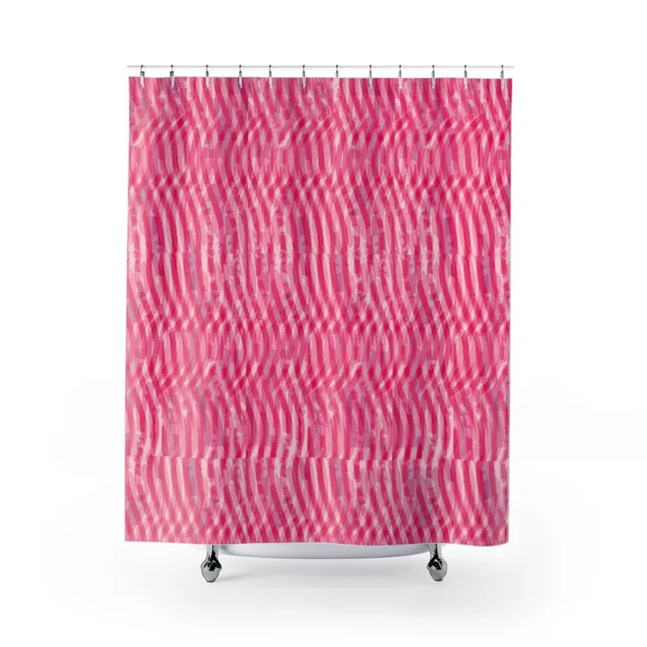 Onetify Happy Pink Shower Curtain for a Fun Bathroom Style