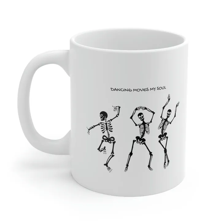 Onetify Skeletons Dancing Mug - Fun & Durable Ceramic Coffee Cup