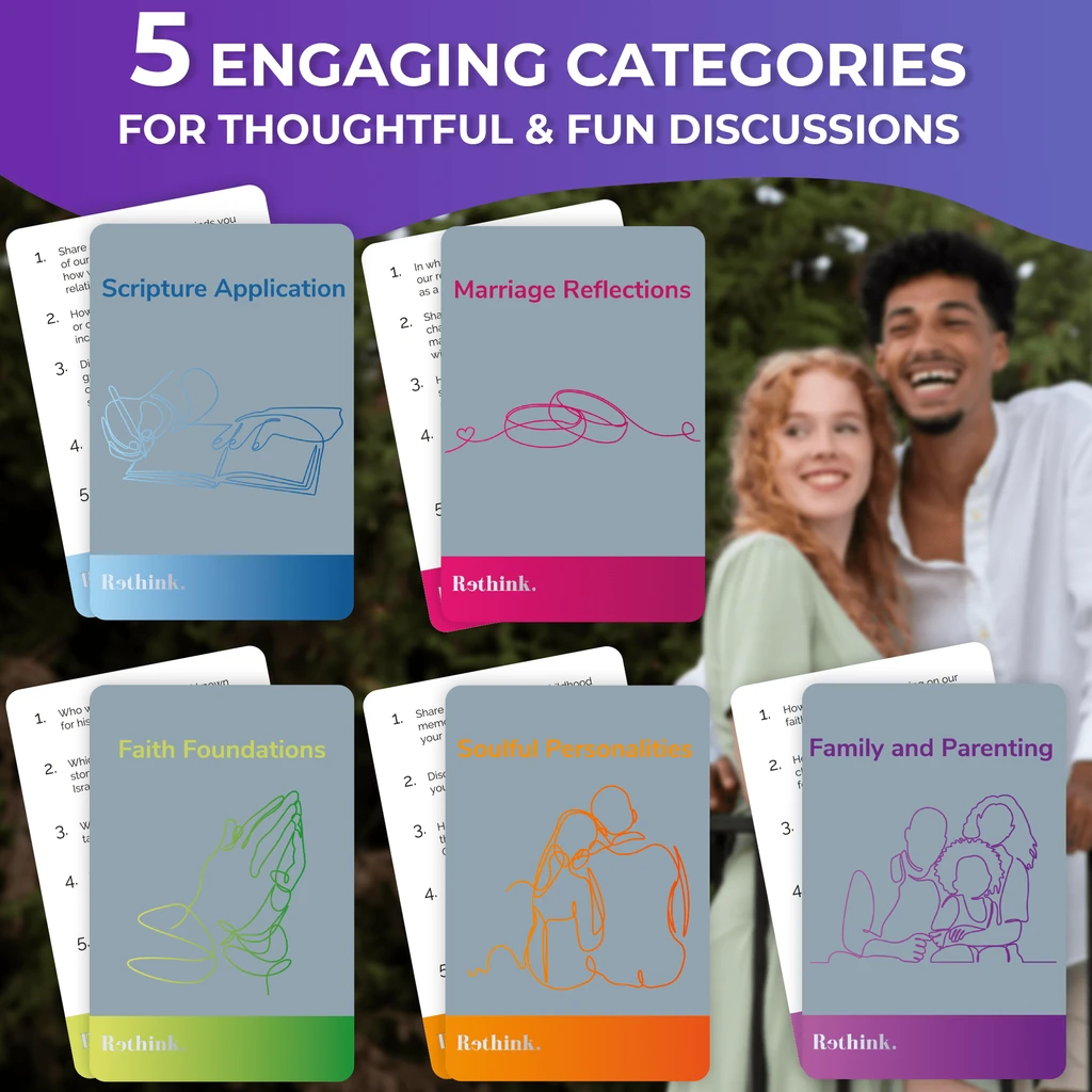 QUOKKA Rethink!: Conversation Cards Game For Christian Couples