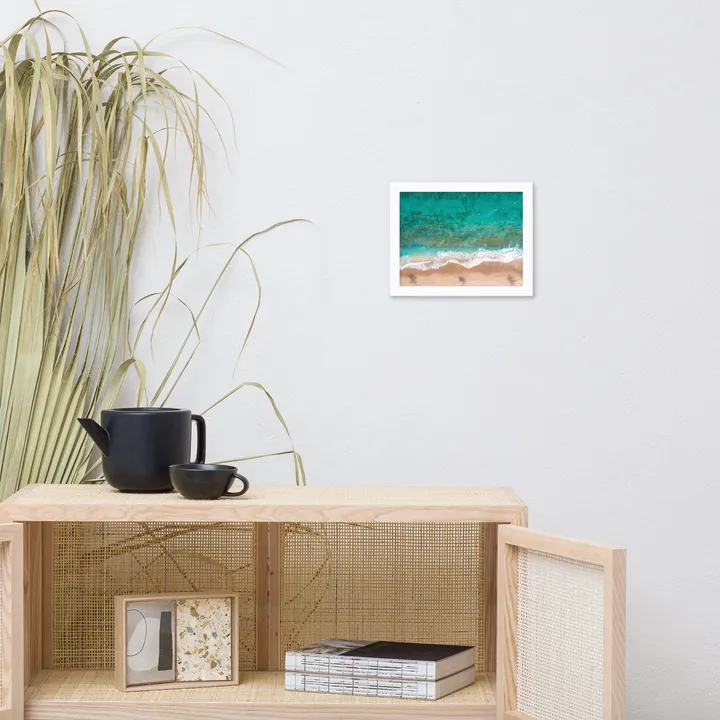 PIPA Fine Art Caribbean Dreams Coastal Beach Landscape Framed Wall Art Print