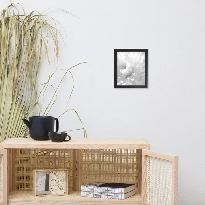 PIPA Fine Art Infrared Flower Black and White Floral Wall Art Print
