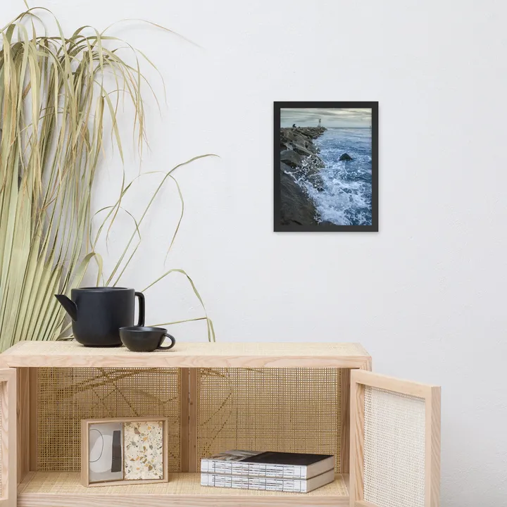 PIPA Fine Art Splashing on the Jetty Coastal Landscape Wall Art