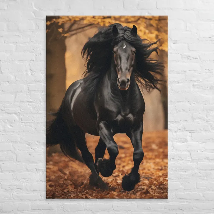 A Brush With Freedom Rustic Wildlife Canvas Art Print