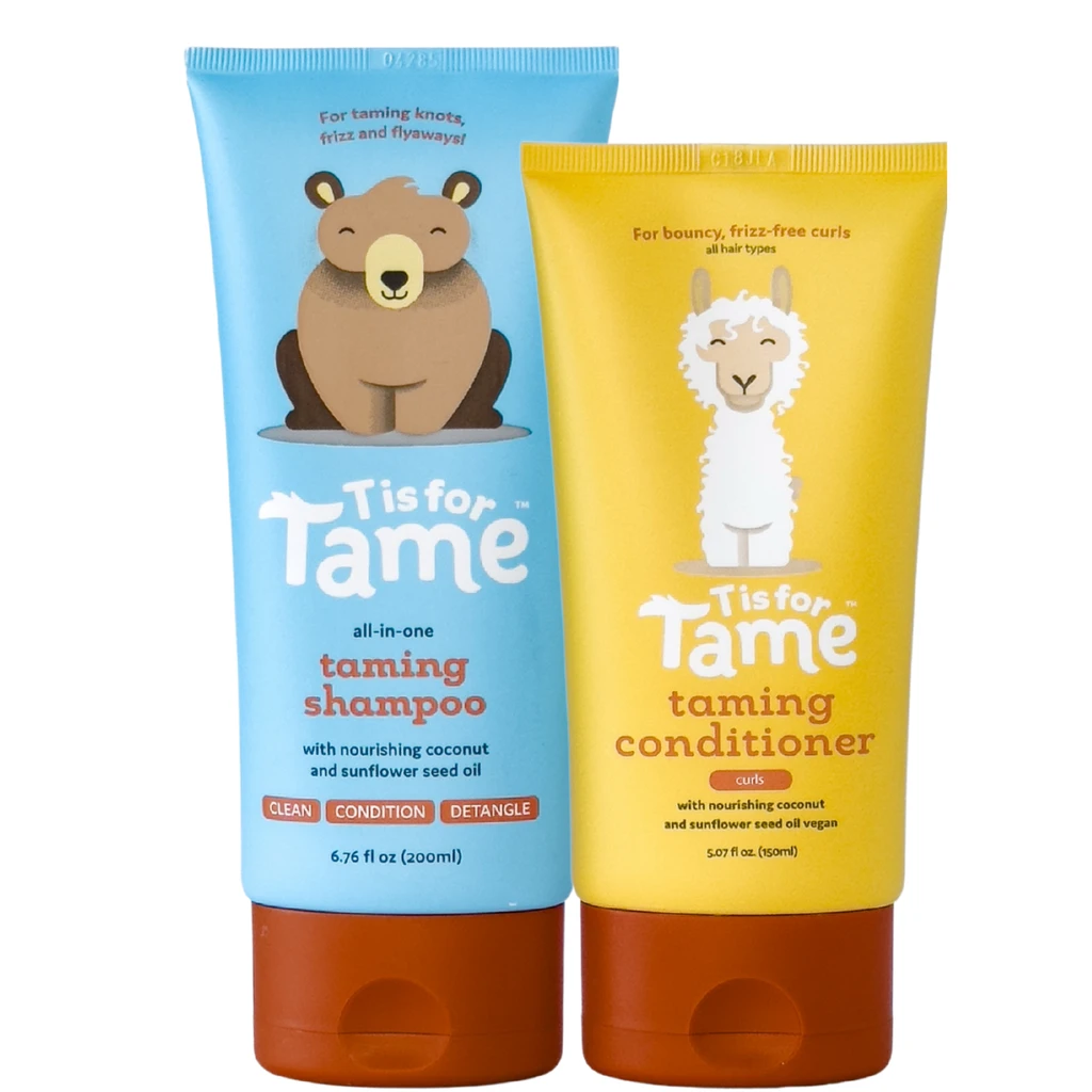 T is for Tame 3-in-1 Baby Hair Shampoo & Conditioner For Curls Bundle