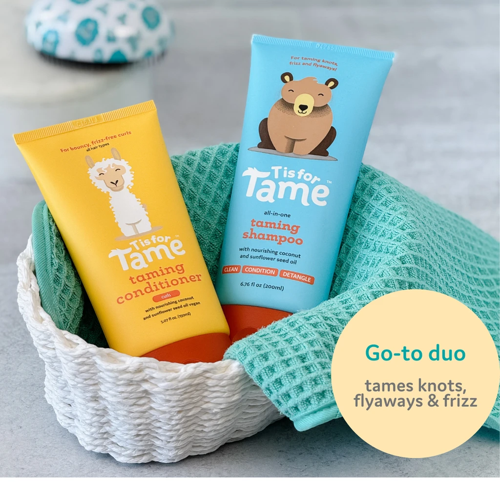 T is for Tame 3-in-1 Baby Hair Shampoo & Conditioner For Curls Bundle