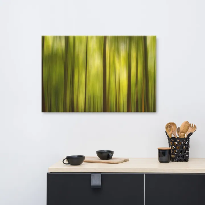PIPA Fine Art Warmth of the Forest's Colors Abstract Canvas Wall Art