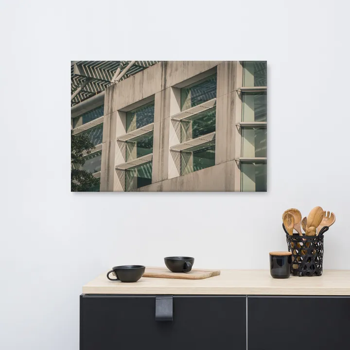 PIPA Fine Art Modern Architectural Canvas Wall Art - Jepson Center Savannah
