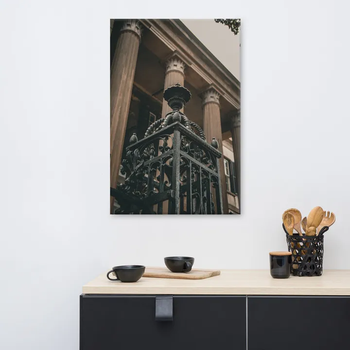 PIPA Fine Art Wrought Iron Banister Post Canvas Wall Art - Savannah Charm