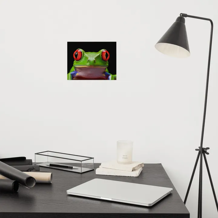 PIPA Fine Art Emerald Enchantment Red Eyed Tree Frog Wall Art Print