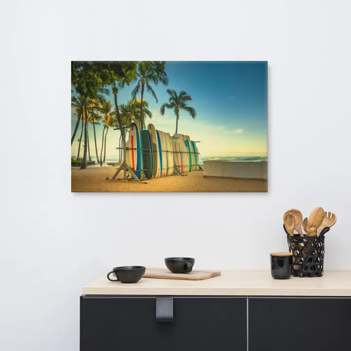 PIPA Fine Art Your Wave Is Waiting: Hawaiian Surfboard Dreams Canvas Art