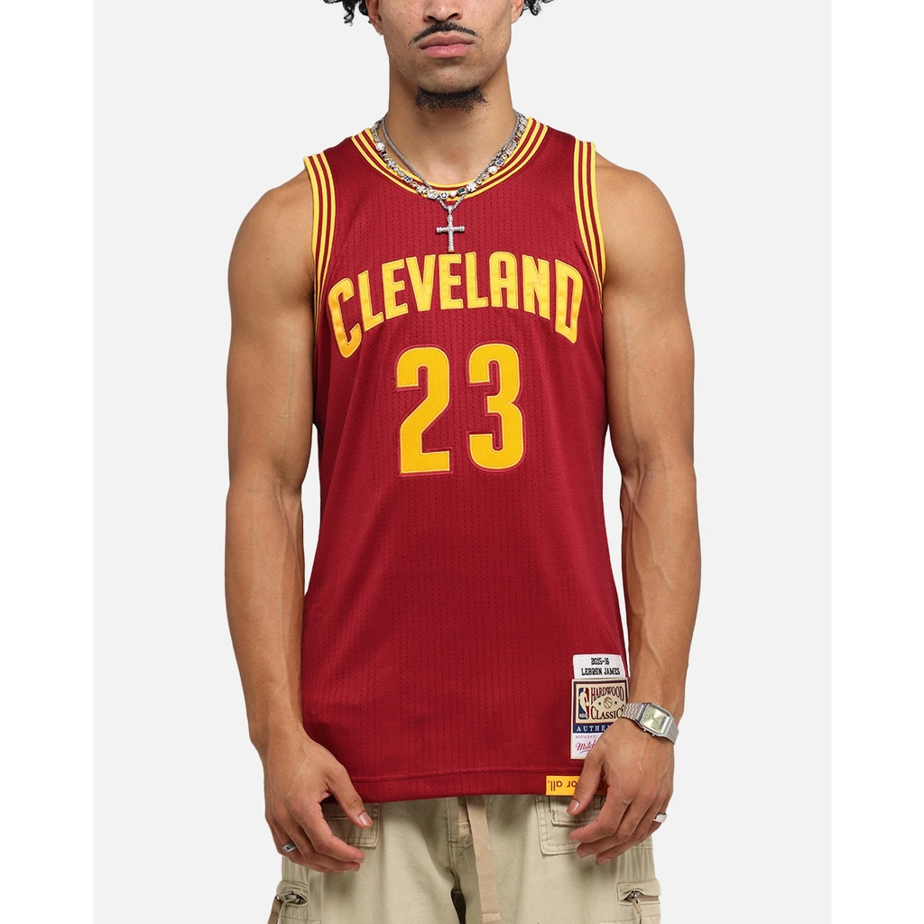 MITCHELL & NESS Men's Cleveland Cavaliers Lebron James 2015 Dark Jersey
