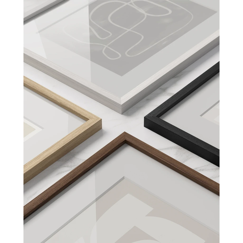 Haus and Hues Set Of 6 Gallery Frames - With Matting - Frames Only, No Printing