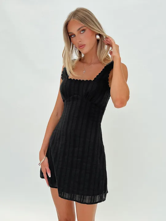 Princess Polly Dasha Mini Dress with Lace Trim for Petite Women