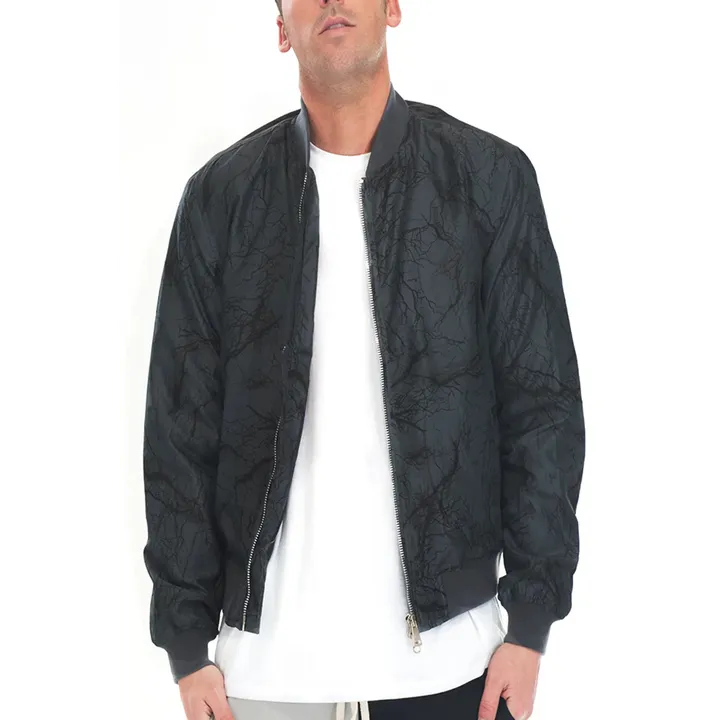 Jacket Store USA Men's Bolt Print Bomber Jacket