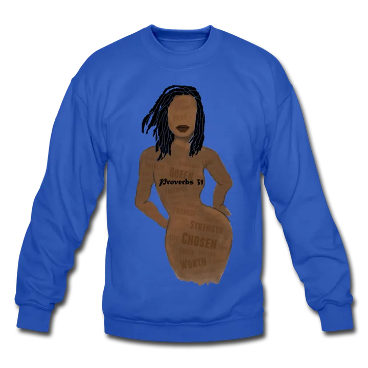 Obsidian's Proverbs 31 Loc Lady Unisex Crewneck Sweatshirt