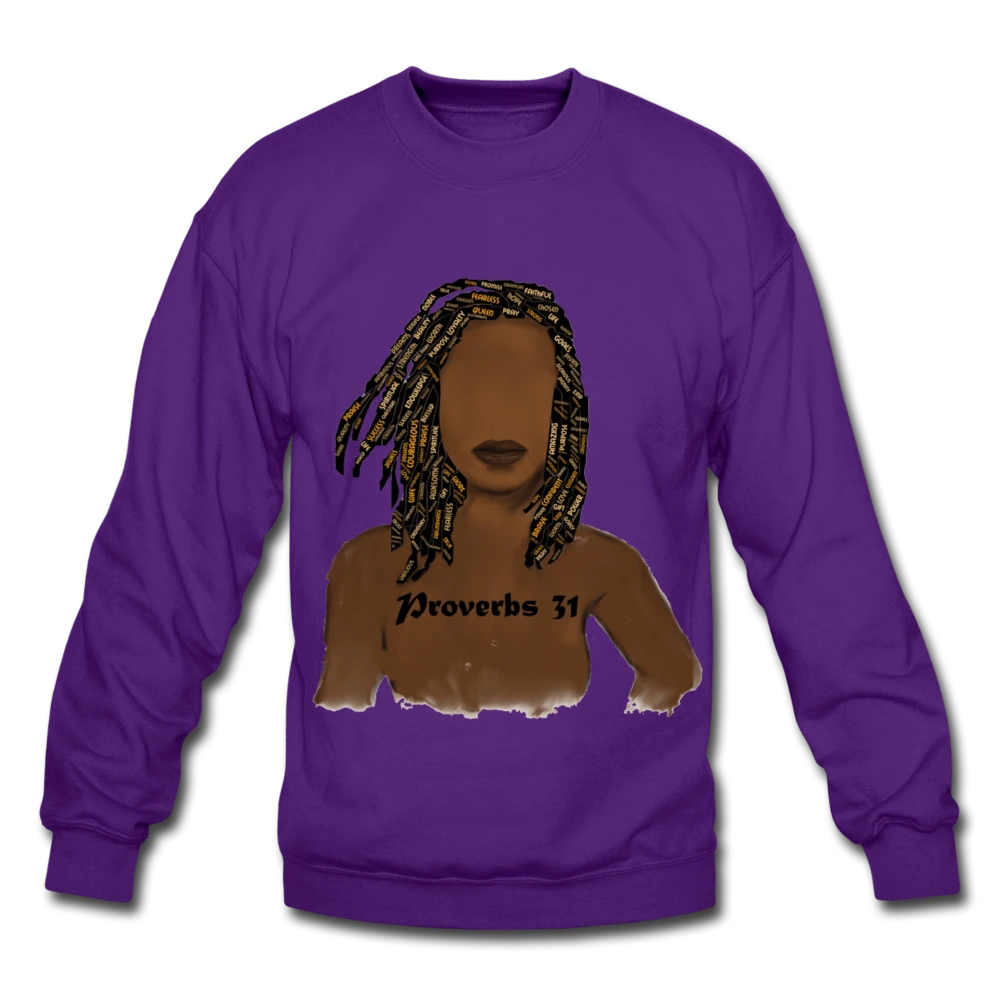 Obsidian's Proverbs 31 Locs Unisex Crewneck Sweatshirt