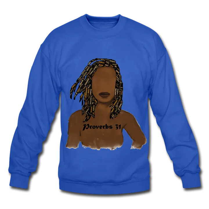 Obsidian's Proverbs 31 Locs Unisex Crewneck Sweatshirt