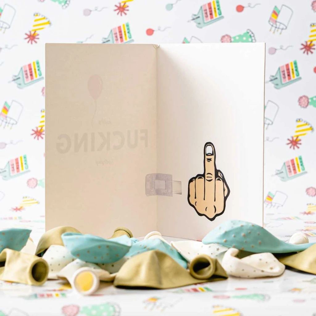 Dick At Your Door Happy F'in Birthday Prank Greeting Card
