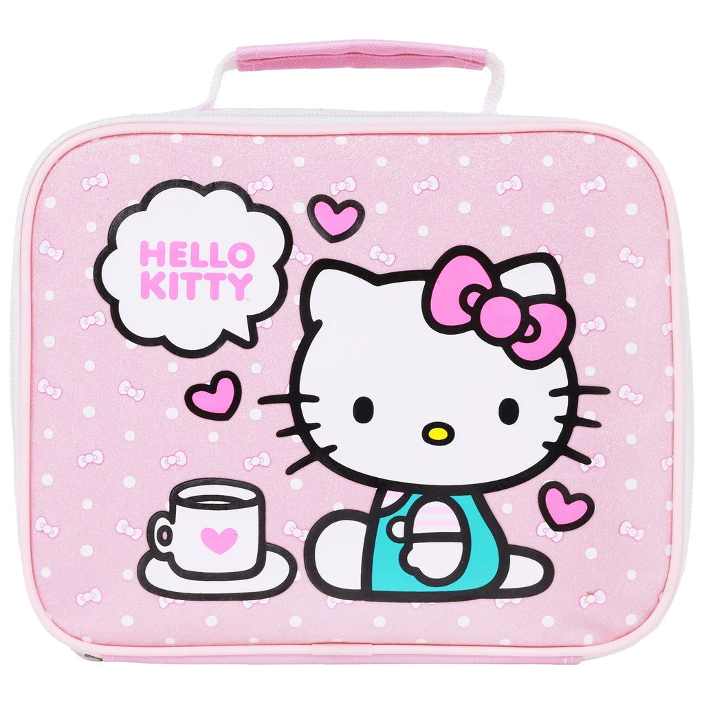 Ful Hello Kitty All-Over Print Backpack With Lunchbox & 3D Charm