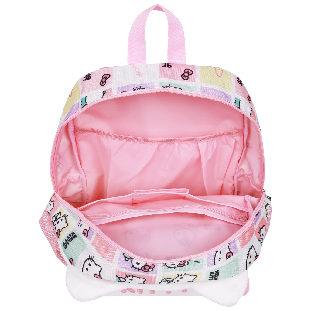 Ful Hello Kitty Plush Face Backpack With 3D Bow
