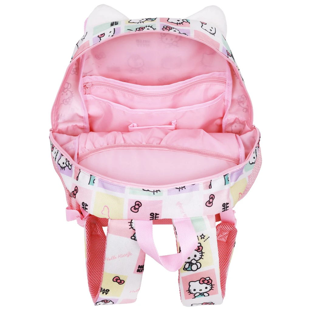 Ful Hello Kitty Plush Face Backpack With 3D Bow