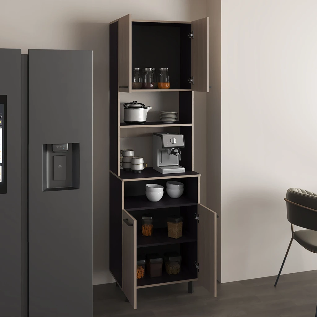Tuhome Furniture Otomo Pantry Cabinet with 5 Shelves for Organized Storage